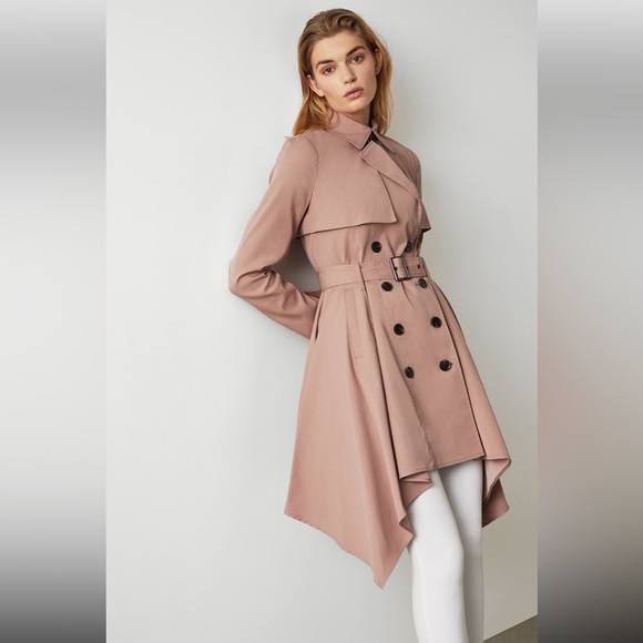 BCBGMaxAzria - Romantic Rose Trench Coat (Small) - Picture 3 of 4